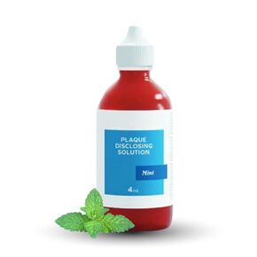 Disclosing Solution for Teeth 4 oz.- Mint Flavor, Plaque Disclosing Mouthwash Easy to Use, Effective Alternative to Dental Disclosing Tablets