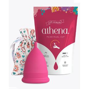 Athena Menstrual Cups - Small - The Original Softer Reusable Period Cups for Women – for Light to Regular Flow – No Shift Menstruation Cup with Form Fit Rim for Easy Insertion