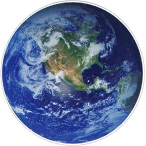 Earth - Small Bumper Sticker or Laptop Decal (3" Circular)