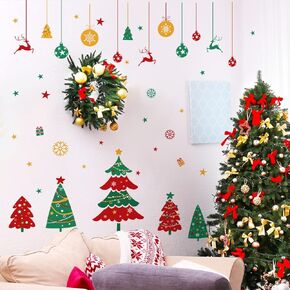 عيد الميلاد ملصقات الحائط الديكور مجموعة منقوشة شجرة عيد الميلاد جدار الجداريات ديكور الأرضيات غرفة المعيشة الأطفال الحضانة المدرسة مطعم مقهى فندق المنزل مكتب ديكور عيد الميلاد 3