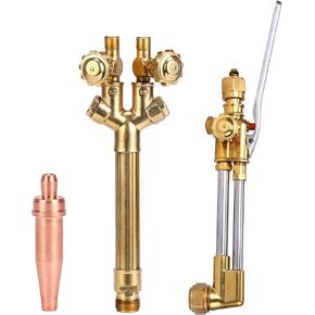 H&J Heavy Duty Acetylene & Oxygen Cutting Welding Torch Tool (300 series), Torch handle + Cutting attachment, with one piece Cutting Nozzle/Tip