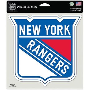 WinCraft NHL New York Rangers 87538010 Perfect Cut Color Decal, 8" x 8", Black