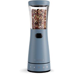 Electric Salt and Pepper Grinder, Stainless Steel Rechargeable Salt and Pepper Grinder Set with 4.5 oz Large Capacity, 1.8" Wide Mouth, Adjustable Coarseness, Ideal for Kitchen