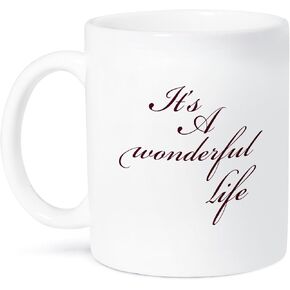 3dRose mug_79141_4 "Its A Wonderful Life- Inspirational Sayings" Two Tone Black Mug, 11 oz, Multicolor
