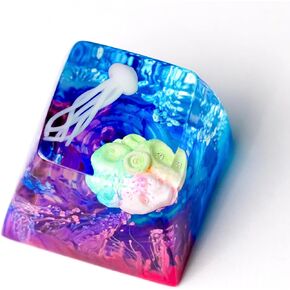 Blue Circuit Board Chip Artisan Keycap Circuit Board SA 1U Resin ESC Custom Keycaps for RGB Keyboard for Cherry MX Mechanical SA Gift for Son Dad Man Gaming Gear Coworker