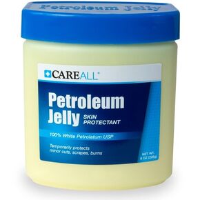 CareAll Petroleum Jelly 13 Oz Jar., Unscented, 100% Pure White Petrolatum Jelly USP, Protectant for Minor Cuts, Scrapes, Burns. Moisturizer for Dry Skin and Lips.