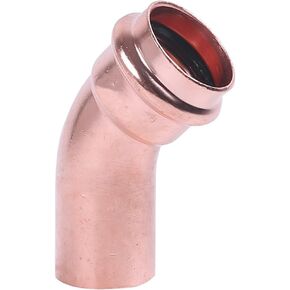 (10-pack) EZ-FLUID Plumbing 1/2" FTG x Press LF Press Copper Street 45 Degree Elbow Pressure Copper Fittings with Press Copper Pipe Connection for Residential,Commercial
