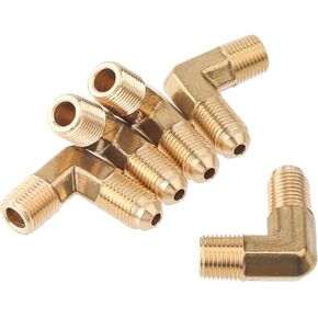 LTWFITTING Brass Flare 3/16" OD x 1/8" Male NPT 90 Degree Elbow Tube Fitting (pack of 5)