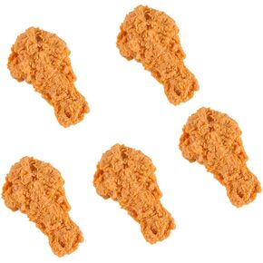 5Pcs Artificial Fake Fried Chicken Leg Simulated Chicken Model Lifelike Drumsticks Tools for Home Kitchen Restaurant Decoration Table Display Photography Props