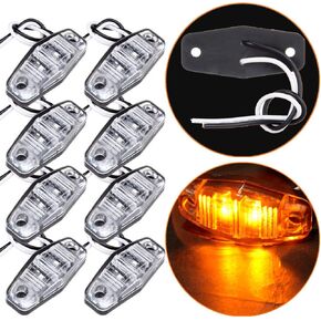SCITOO 2.5" AmberLen AmberLight Oval Trailer Led Side Marker Light For Freightliner Argosy 2000 2002 2004 For Freightliner Century Class 1999 2001 2003 2006 2008 2010 For Freightliner Columbia 2008