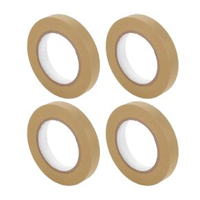 4 Pcs 0.7 Inches x 60.1 Yards Universal Painters Tape - DIY Car Auto Paint for Masking Tape No Residue - Crepe Paper Brown