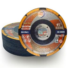 WA 30PACK - 4 1/2 inch x 0.045 in x 7/8'' Arbor, Fast Cut Series, Untra Thin Cutting Wheels for Metal & Stainless Steel Cut-Off Disc, Used On Angle Grinder Diameter, 115x1.0x22mm T41 Flat