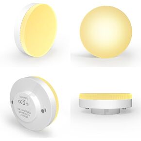 GX53 LED Light Bulb,7W Soft White 3000K Replacement Traditional Halogen GX53 Spotlight for Cabinet, Showcase, Exhibition, Shop Showroom, Ceiling Lamp, 4PCS
