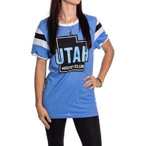 Calhoun NHL Utah Hockey Club Ladies Loose Fit Varsity Style Retro Lounge T-Shirt