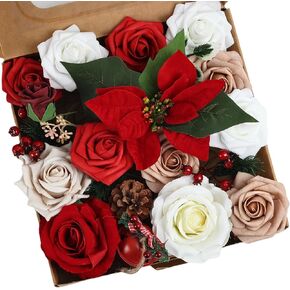38pcs Artificial Flowers Bouquets Box Set for DIY Bridal Wedding Shower Decorations Rainbow Colorful Fake Floral Arrangements for Party Table Centerpieces Home Decor Indoor Outdoor