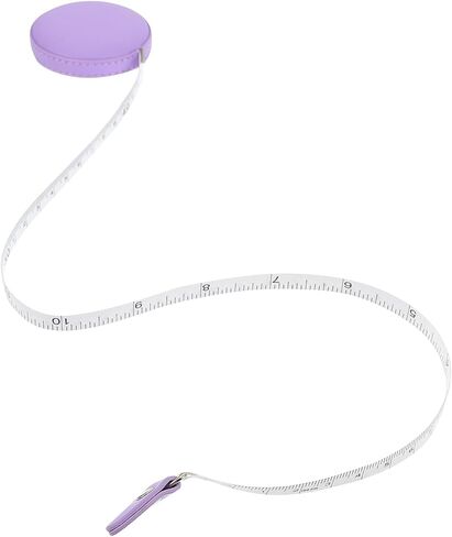 HEMOTON Sewing Tape Measure, 150 cm 60 Inch Leather Retractable Body Measuring Tape，Tailor Fabric Small Tape Measure for Body Fabric Sewing (1 Pack, Purple) in Saudi Arabia