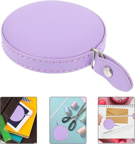 HEMOTON Sewing Tape Measure, 150 cm 60 Inch Leather Retractable Body Measuring Tape，Tailor Fabric Small Tape Measure for Body Fabric Sewing (1 Pack, Purple) in Saudi Arabia