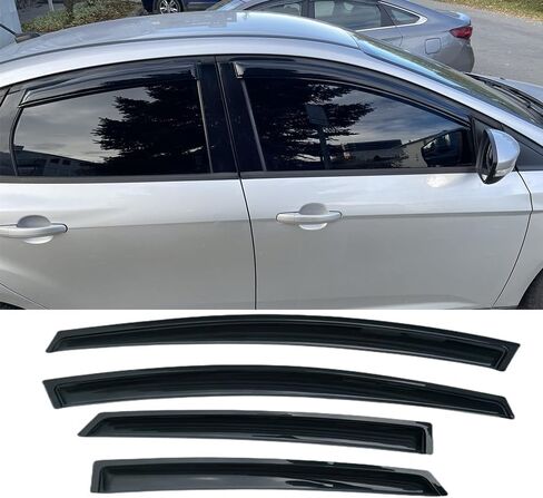 94194 عاكس الرياح للنافذة الجانبية المقاومة للماء، 4 قطع، مجموعة واقيات المطر البديلة، واقي النافذة مناسب لـ 2010-2018 Ford Taurus in Kuwait