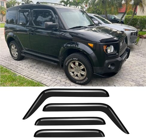 94194 عاكس الرياح للنافذة الجانبية المقاومة للماء، 4 قطع، مجموعة واقيات المطر البديلة، واقي النافذة مناسب لـ 2010-2018 Ford Taurus in Kuwait