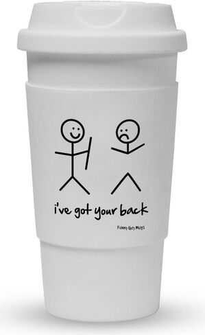 Funny Guy Mugs Keep Calm & Demand Trial By Combat Travel Tumbler With Removable Insulated Silicone Sleeve, Black, 16-Ounce in Saudi Arabia