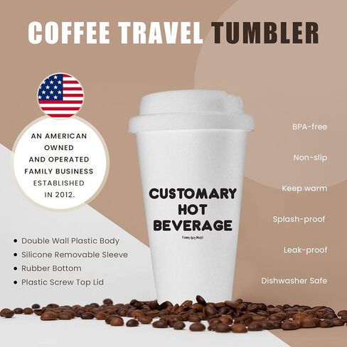 أكواب مضحكة للرجال تحافظ على الهدوء والطلب من خلال كوب السفر القتالي مع غطاء سيليكون معزول قابل للإزالة، أسود، 16 أونصة in Kuwait