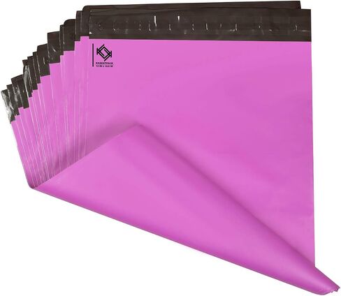 KKBESTPACK أظرف بريد بولي أكياس شحن ذاتية اللصق مقاومة للماء (وردي) (B125)، 12 × 15.5 / 100 قطعة in Kuwait
