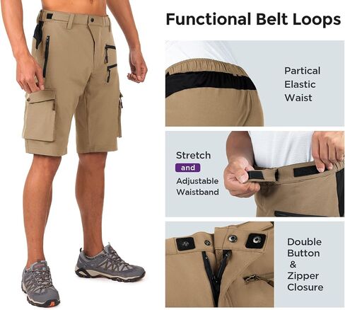 Wespornow Men's-Hiking-Shorts Tactical Shorts Lightweight-Quick-Dry-Outdoor-Cargo-Casual-Shorts for Hiking Cycling in Saudi Arabia