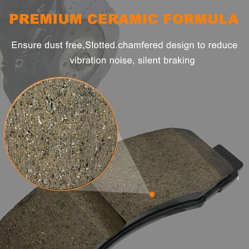 Front And Rear Ceramic Brake Pads Kit For Ford F-150 F150 2012 2013 2014 2015 2016 2017 2018 2019 2020 Replacement # D1602 D1414 with Hardware in Saudi Arabia