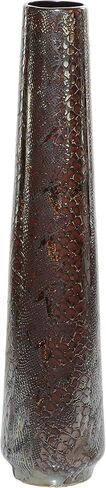 Deco 79 Ceramic Decorative Vase Snakeskin Inspired Centerpiece Vase, Flower Vase for Home Decoration 8" x 8" x 36", Silver in Saudi Arabia