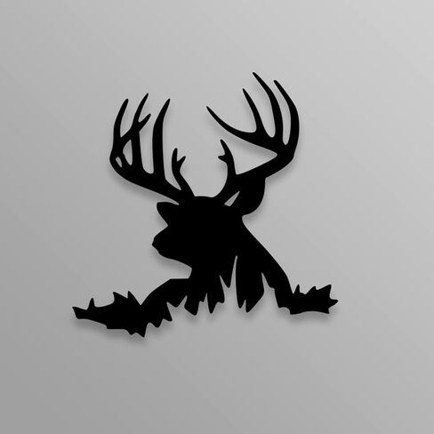 Deer Buck Laying Vinyl Decals Stickers (2 Pack!!!) | Tumbler and Insulated Cups | Decals Only! Cup not Included! | 2-3 X 3 inch Black Decals | KCD1264 in Saudi Arabia