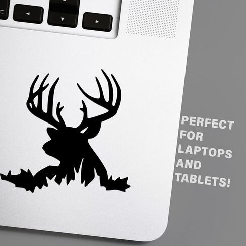 Deer Buck Laying Vinyl Decals Stickers (2 Pack!!!) | Tumbler and Insulated Cups | Decals Only! Cup not Included! | 2-3 X 3 inch Black Decals | KCD1264 in Saudi Arabia