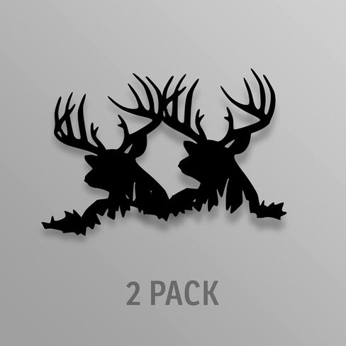 Deer Buck Laying Vinyl Decals Stickers (2 Pack!!!) | Tumbler and Insulated Cups | Decals Only! Cup not Included! | 2-3 X 3 inch Black Decals | KCD1264 in Saudi Arabia