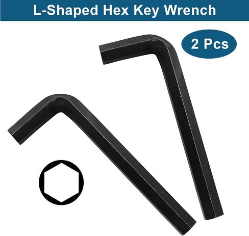 Biaungdo 2 Pcs Black 12mm Hex Key Wrench, Small Allen key Wrench, L Shaped Hexagon Wrench, Hex Key Spanner Wrench Set Hexagon Head Replacement Repairing Tool for Repairing Bike, Furniture in Saudi Arabia