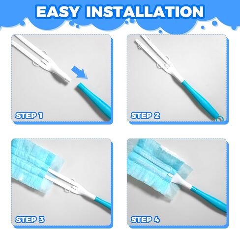Duster Handle Only Compatible with Swiffer Duster Mop Extended Handle,Replacement Detachable Dust Handle Only,Extended Handle 3PCS in Saudi Arabia