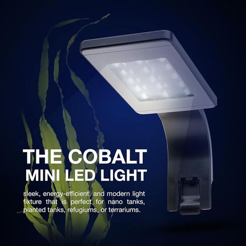 Cobalt Aquatics Freshwater Plant LED Light – 8000K - Black - Perfect for Fish Aquariums & Tanks - Enhances Aquarium Decorations & Plant Growth in Saudi Arabia