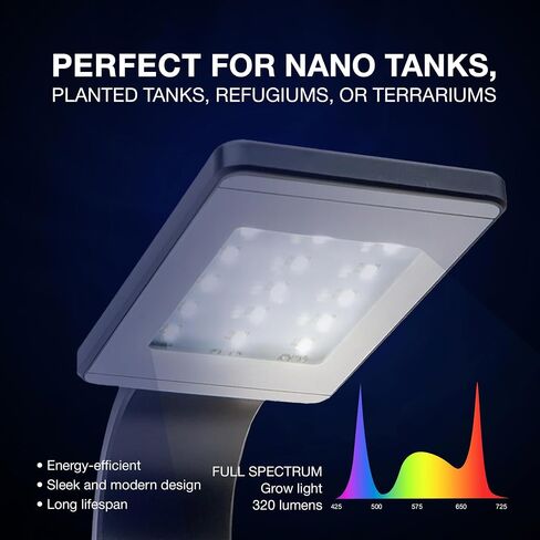 Cobalt Aquatics Freshwater Plant LED Light – 8000K - Black - Perfect for Fish Aquariums & Tanks - Enhances Aquarium Decorations & Plant Growth in Saudi Arabia