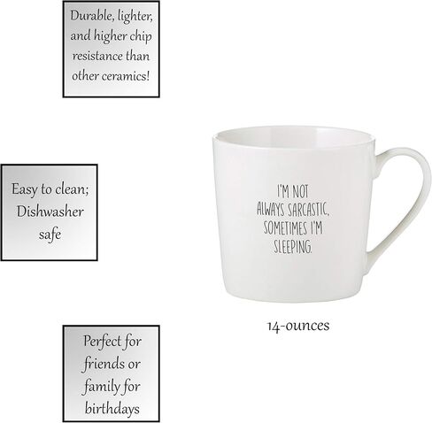 كوب مقهى Santa Barbara Design Studio Creative Brands SIPS Drinkware، 14 أونصة، أنا لست دائمًا ساخرًا in Kuwait