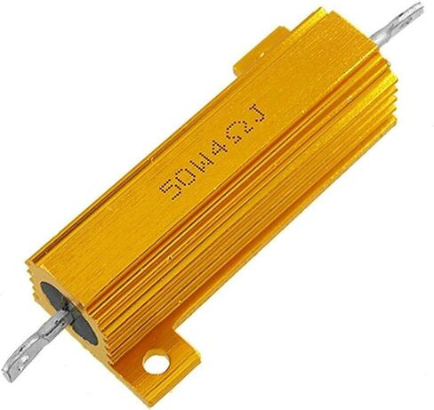 4 Ohm 5% 50 Watt Wirewound Aluminum Case Power Resistor Gold Tone in Saudi Arabia