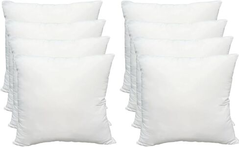 Luxury Throw Pillow Inserts, Pack of 6, 18 x 18 inches Hypoallergenic Ultra Soft White Polyester Microfiber Durable Couch Cushion Fillers in Saudi Arabia