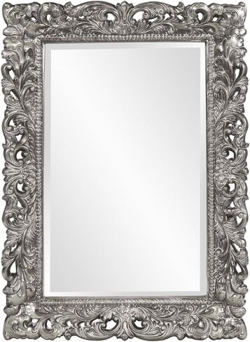 Howard Elliott Barcelona Hanging Rectangular Framed Wall Mirror, Antique Gold Resin, Traditional Designer Mirror for Home, Living Room or Bedroom, 23 x 35 Inch in Saudi Arabia