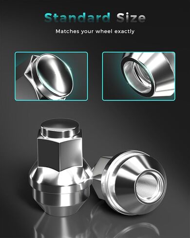 ZOFFI 24pcs M14x1.5 One-Piece Black OEM Factory Style Large Acorn Seat Lug Nuts Replacement for 2015-2020 Ford F150 Expedition Lincoln Navigator Factory Wheels in Kuwait