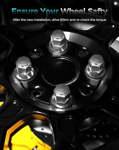 ZOFFI 24pcs M14x1.5 One-Piece Black OEM Factory Style Large Acorn Seat Lug Nuts Replacement for 2015-2020 Ford F150 Expedition Lincoln Navigator Factory Wheels in Kuwait