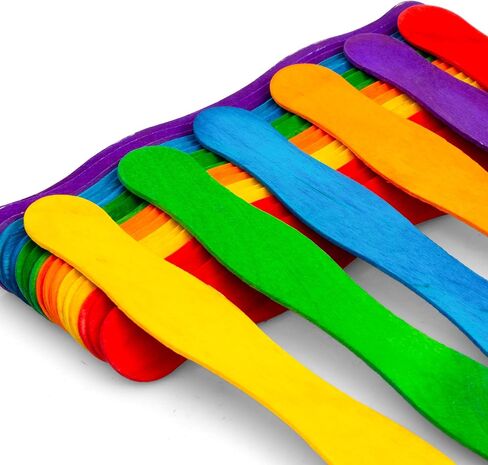 8" Wooden Fan Handles 500 Pcs, Premium Craft Sticks Jumbo Popsicle Sticks for Wedding, DIY Projects, Painting Mixing in Saudi Arabia