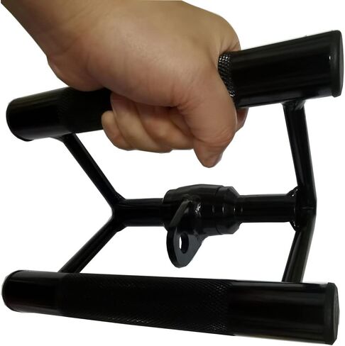 LAT Pull Down Bar,Rotating Press Down Bar,Tricep Rope,Strength Training Double D Row Handle Cable Attachment for Weight Workout,Cable Machine Accessories With Rubber Grips(V Bar) in Saudi Arabia