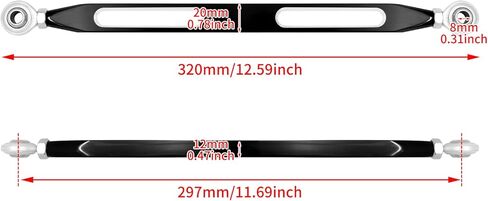 قضيب عمود ناقل الحركة من CARGLETRUE مناسب لدراجة Harley Touring Road Glide Steet Glide Road King Softail Fatboy Night Train (كروم) in Kuwait