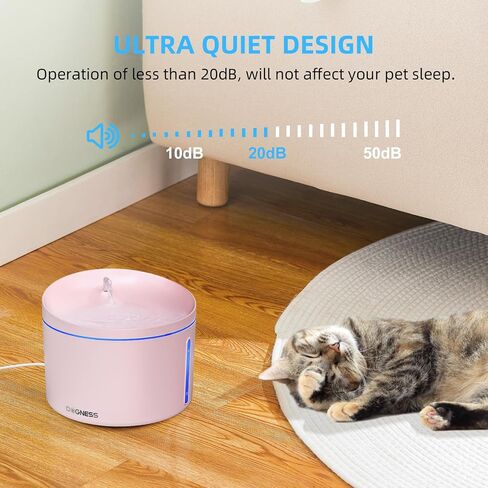 DOGNESS Cat Water Fountain with Filter, Keep Water Fresh Automatic 3.2L Large Capacity Ultra Silent Removable Fresh Cat Water Dispenser for Dogs, Cats, Birds (3.2L White) in Saudi Arabia