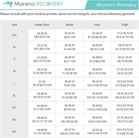 MARENA SFBHS2 Recovery Knee-Length Compression Girdle with High-Back - S, Black in Saudi Arabia