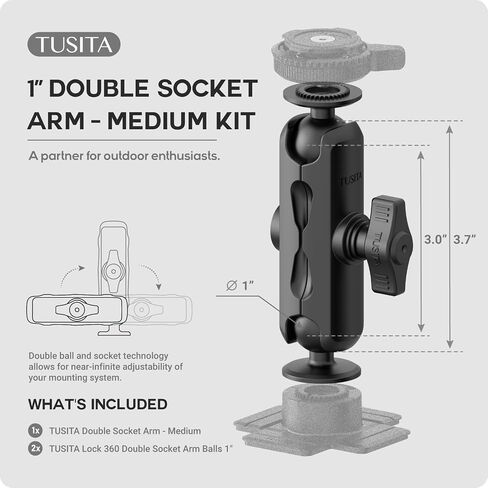 قفل TUSITA 360 ذراع 1 بوصة - مقبس مزدوج مقاس B قصير in Kuwait