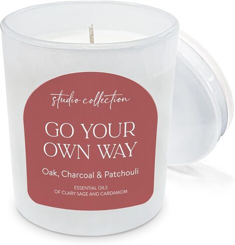 Studio Oh! Scented Candle - Variety of Essential Oils & Fragrance-Infused Coconut-Soy Blend Wax - Burns up to 65 Hours - Comes in a Jar - Non Toxic - Studio Collection - Go Your Own Way in Saudi Arabia