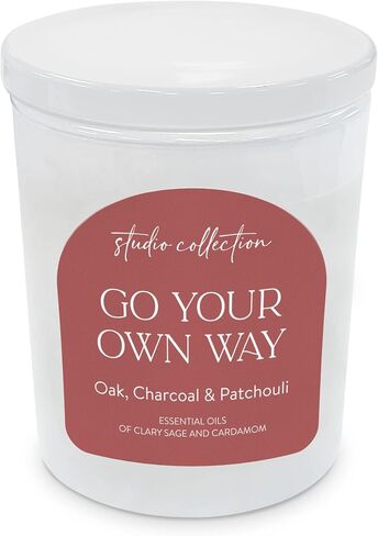 Studio Oh! Scented Candle - Variety of Essential Oils & Fragrance-Infused Coconut-Soy Blend Wax - Burns up to 65 Hours - Comes in a Jar - Non Toxic - Studio Collection - Go Your Own Way in Saudi Arabia